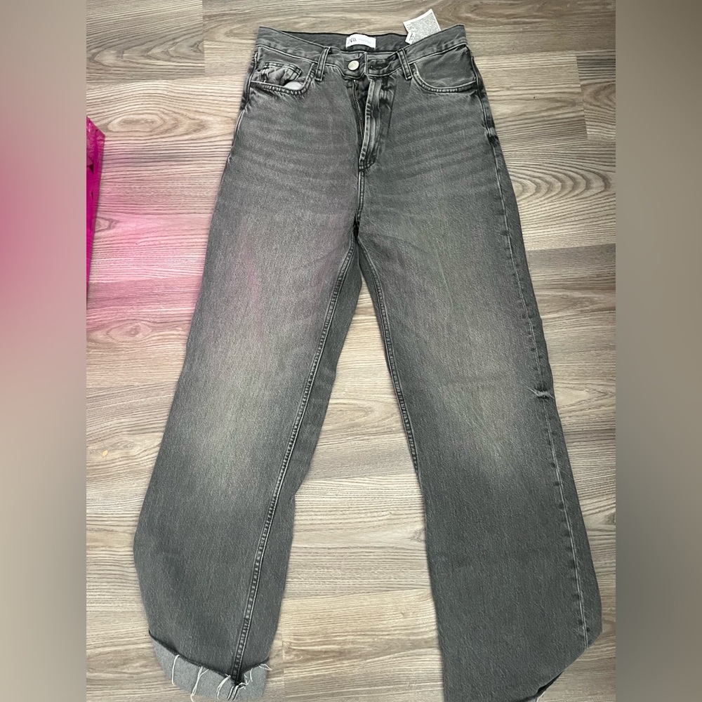 Zara high waist Grey jeans